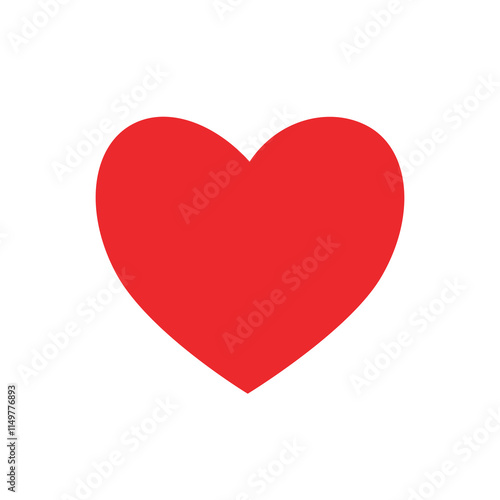 Artistic red heart love symbols isolated editable. Red heart