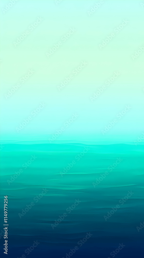 Obraz premium Abstract gradient of blue hues representing calm ocean waves and serene sky.