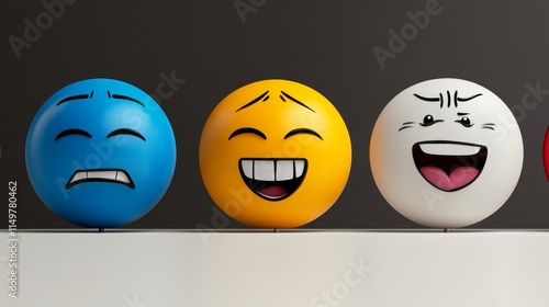 Wallpaper Mural Three different faces with different expressions Torontodigital.ca