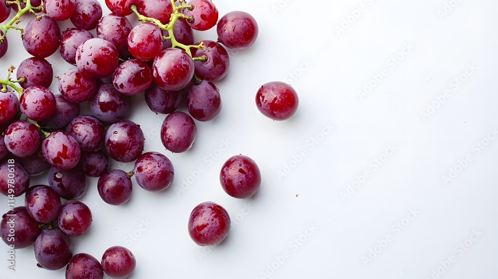 Fresh red grapes harvest natural setting food photography minimalist background close-up view healthy eating concept Fresh red grapes harvest natural setting food photography minimalist background close-up view healthy eating concept
