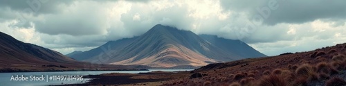 Clouds rising over Ben More Mountain Isle of Mull Scotland, ben more, atmospheric conditions, landscape photography photo