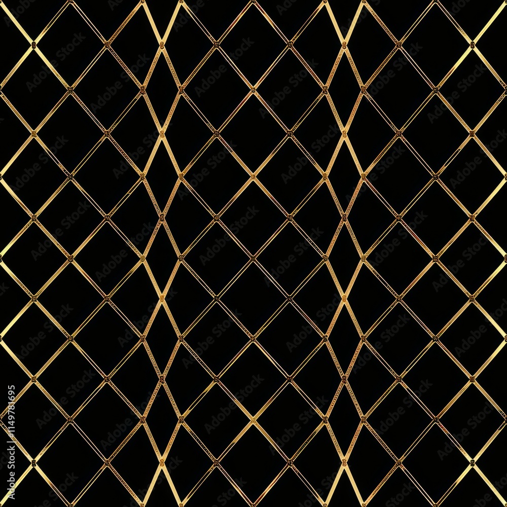 grid diamond net table geometric gold line seamless pattern on black background abstract luxury simple outline grid diamond net table geometric gold line seamless pattern on black background abstract luxury simple outline