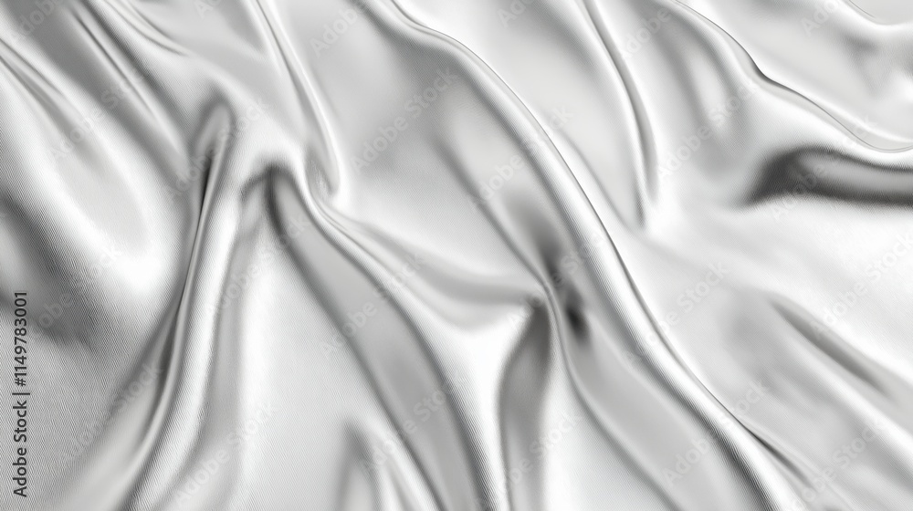 Obraz premium Flowing Silver Satin Fabric Background