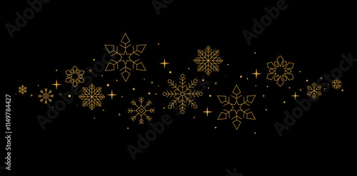 Snowflake icons. Snow. Winter. New Year and Christmas. Winter holidays. Different shapes of snowflakes. A set of editable icons. Vector image.