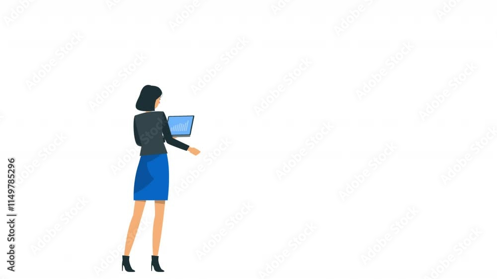 Computer in Woman's Hand Background Computer in Woman's Hand Background