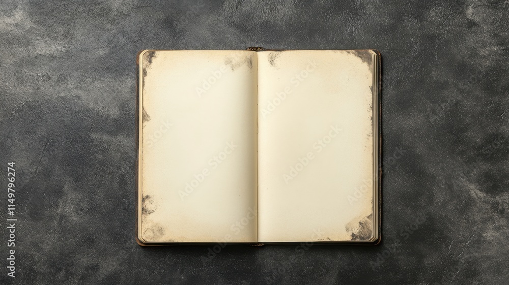 Fototapeta premium Artistic exploration of smooth sketchbook paper surface in a studio setting creative inspiration and texture