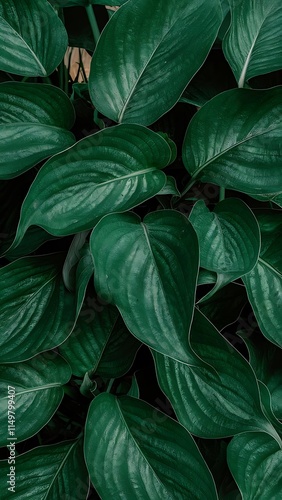 Wallpaper Mural Pattern, Texture With Green Leaves Isolated On White Background. Lay Flat, Top Torontodigital.ca