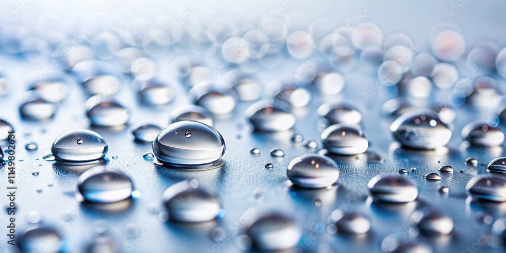 Tilt-Shift Macro Photography: Water Droplets on White, Top View Background - Perfect for Text Overlay Tilt-Shift Macro Photography: Water Droplets on White, Top View Background - Perfect for Text Overlay