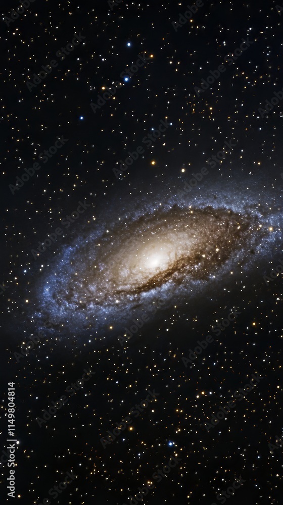 Naklejka premium Deep space shining stars in night sky, constellation star field, galaxy. space background. Ultra realistic. Photorealistic