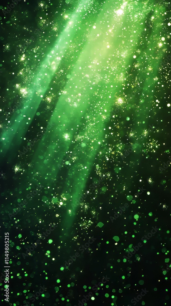 Enchanted night sky background with space for design. website header banner with sparkling stars effect. deep green glow. space background. Ultra realistic. Photorealistic Enchanted night sky background with space for design. website header banner with sparkling stars effect. deep green glow. space background. Ultra realistic. Photorealistic