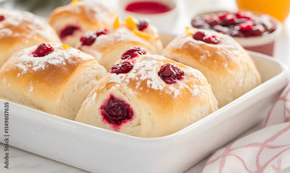Cranberry Orange Sweet Rolls Fluffy, Generative AI Cranberry Orange Sweet Rolls Fluffy, Generative AI