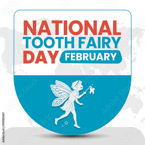 NATIONAL TOOTH FAIRY DAY Vector Illustration for post background