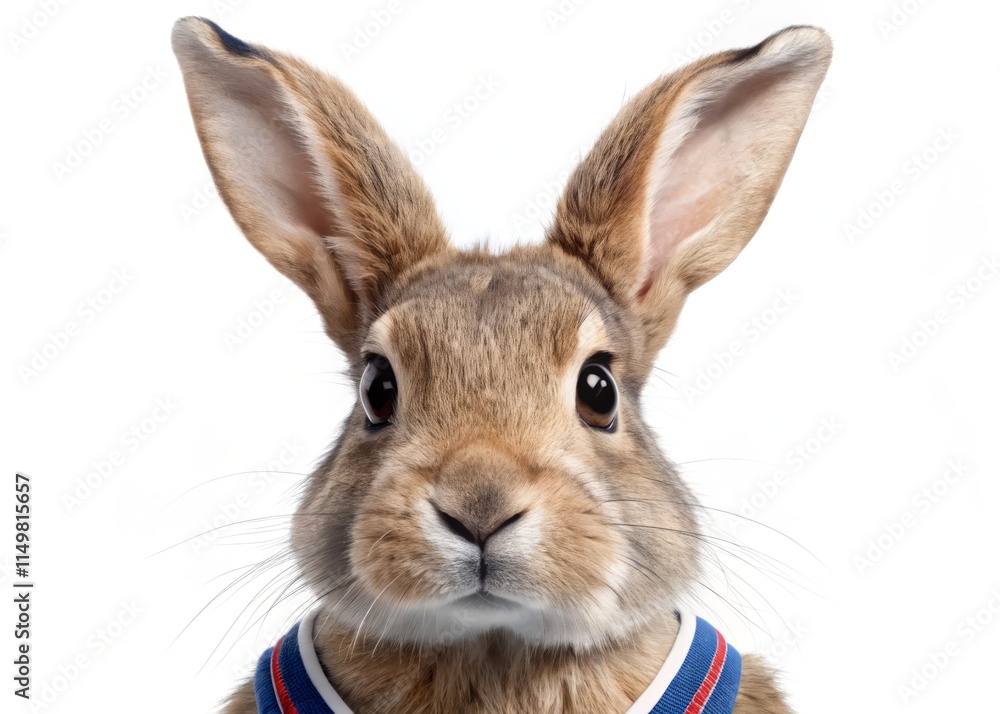 Fototapeta premium Adorable Bunny Athlete: Close-Up Sport Jersey Rabbit Clipart