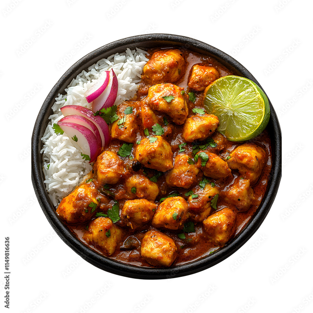 Spicy Chicken Tikka Masala Bake Indian isolated on transparent background Spicy Chicken Tikka Masala Bake Indian isolated on transparent background