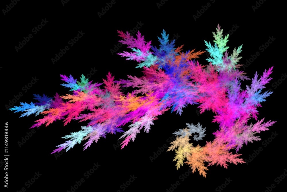 Computer generated fractal pattern and shape Computer generated fractal pattern and shape