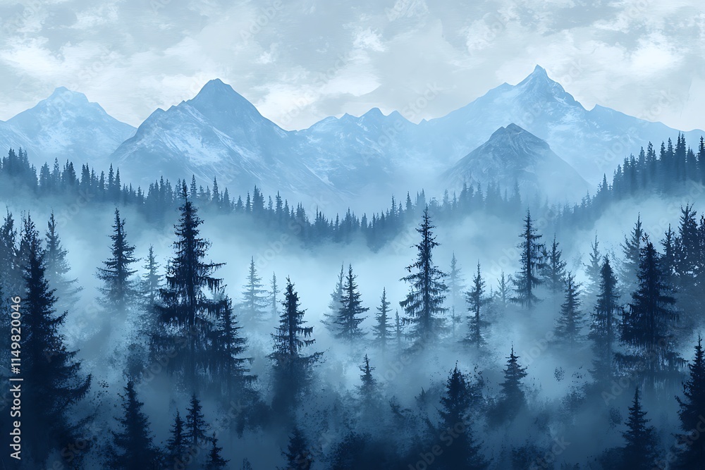 Obraz premium Beautiful hills at sunrise in the Carpathian mountains.