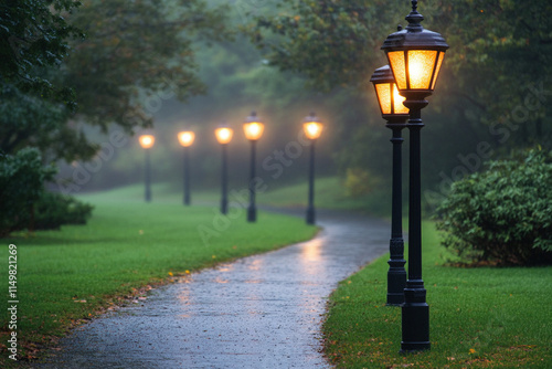 street lamp in the park