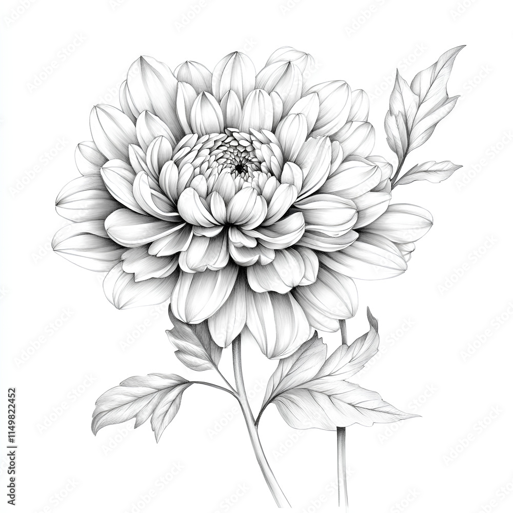 black and white flower black and white flower