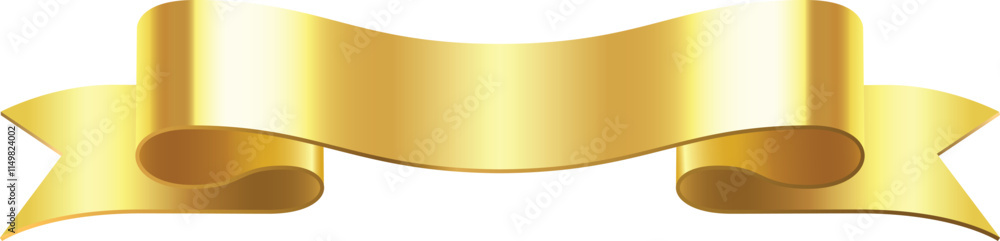 Shiny golden ribbon banner waving freely, representing success, achievement, and celebration, perfect for adding a touch of elegance and prestige to designs Shiny golden ribbon banner waving freely, representing success, achievement, and celebration, perfect for adding a touch of elegance and prestige to designs
