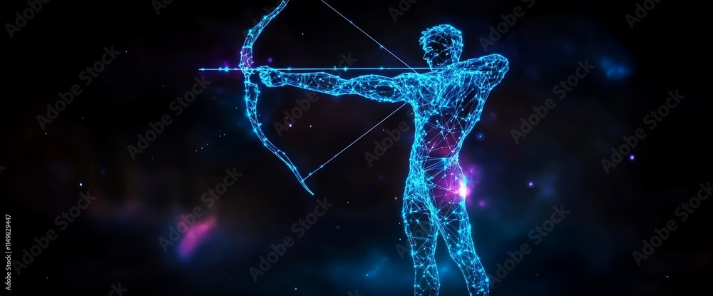 Abstract archer in space. Abstract archer in space.