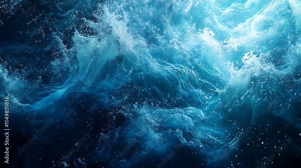 Stunning power beauty of ocean waves with Shades of blue create a mesmerizing texture. Stunning power beauty of ocean waves with Shades of blue create a mesmerizing texture.