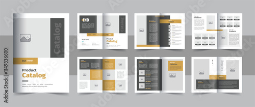 Modern product catalog template or fashion, furniture catalogue design layout