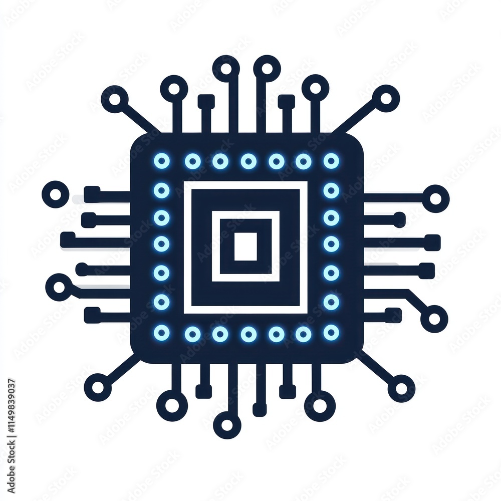 Abstract illustration of a microchip circuit board Abstract illustration of a microchip circuit board