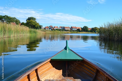 A boat on the river photo