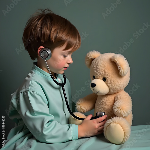 child with teddy bear