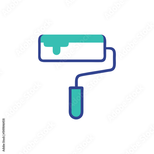  Modern Paint Roller Tool Icon photo