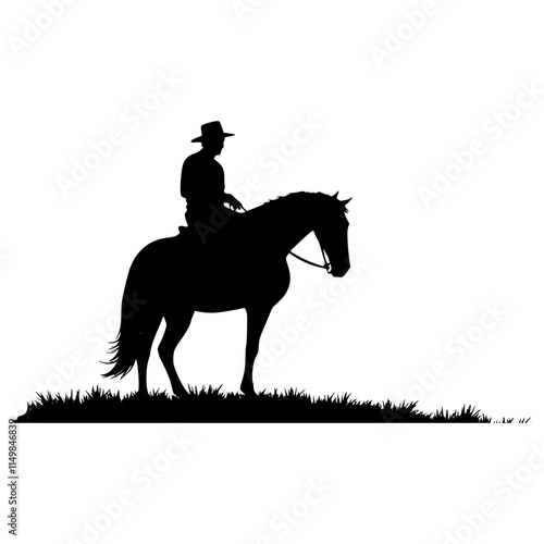 horse rider silhouette design