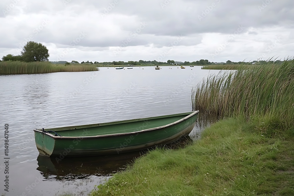 A boat on the river A boat on the river
