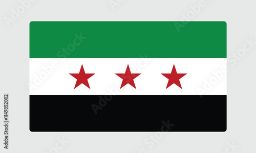 Syrian flag. Flag of Syria. Flag of Syria vector page symbol for web site design Syria flag logo