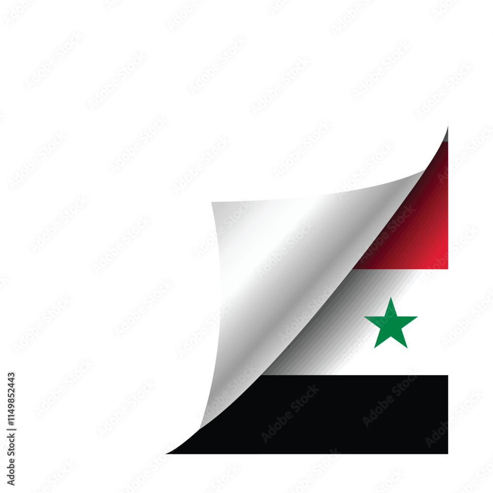Obraz premium National Syria flag vector illustration