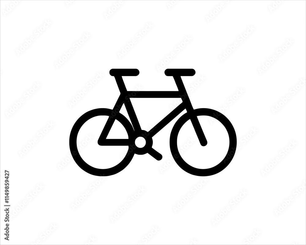 bicycle icon isolated on white bicycle icon isolated on white
