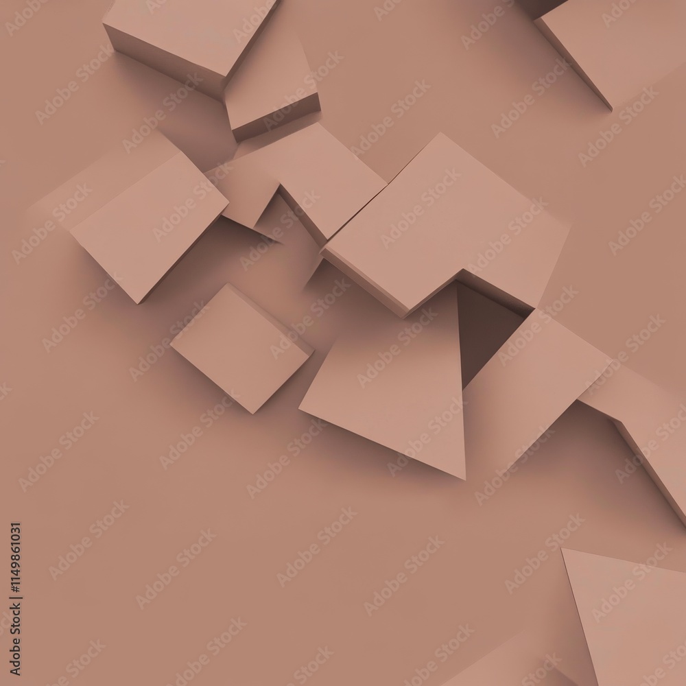 PANTONE 17-1230 Mocha Mousse Minimalist 3D Pattern Wallpaper Design Background PANTONE 17-1230 Mocha Mousse Minimalist 3D Pattern Wallpaper Design Background