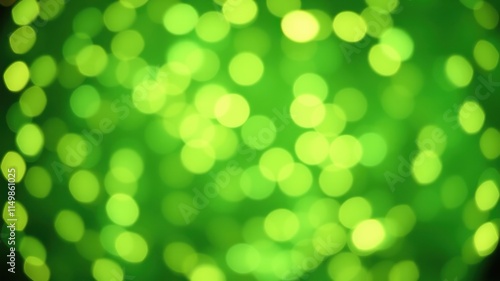 Abstract Green Bokeh Background of Sparkling Lights with a Soft Focus Effect