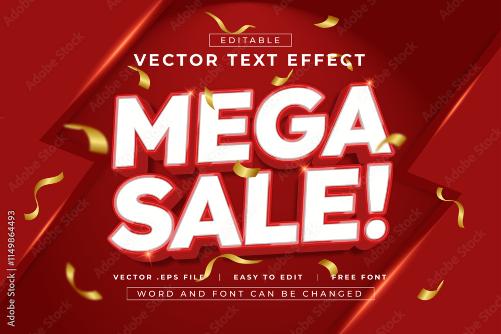 Editable 3D text effects Mega Sale Editable 3D text effects Mega Sale