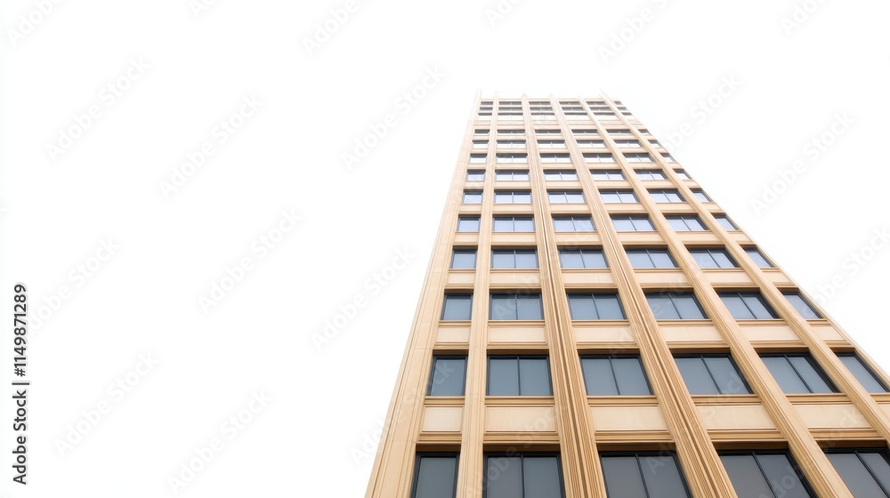 A tall building with a modern design features a grid of windows against a clear sky, showcasing architectural elegance and urban aesthetics. A tall building with a modern design features a grid of windows against a clear sky, showcasing architectural elegance and urban aesthetics.