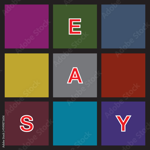 Easy guessing game icon art illustration