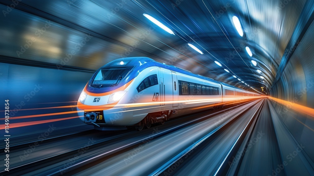 train moving swiftly in an underground tunnel, with blurred streaks of light and shadow enhancing the atmosphere train moving swiftly in an underground tunnel, with blurred streaks of light and shadow enhancing the atmosphere
