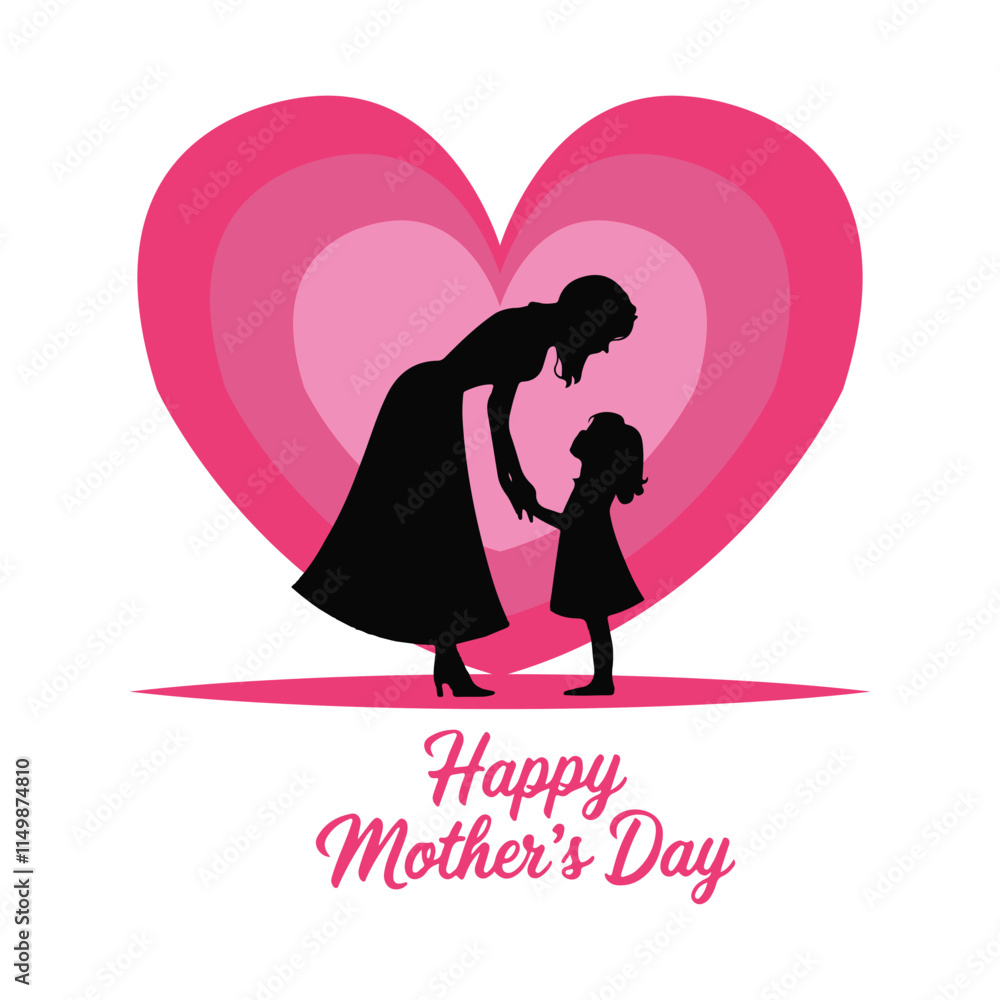 Happy Mother's Day typography design Happy Mother's Day typography design