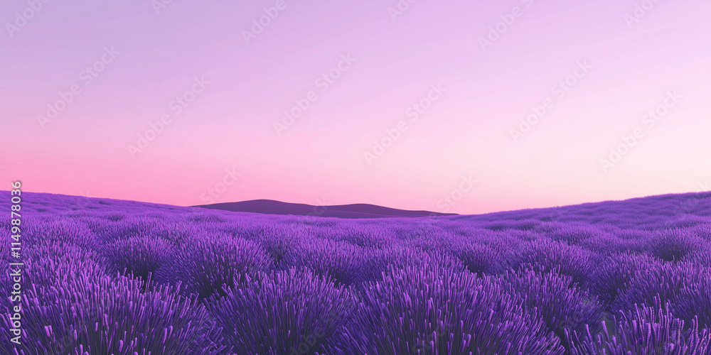 Minimalist lavender field background Minimalist lavender field background
