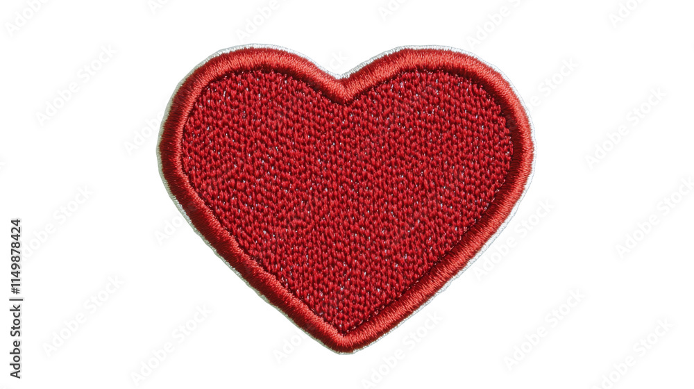 Heart-shaped embroidered badge patch Heart-shaped embroidered badge patch