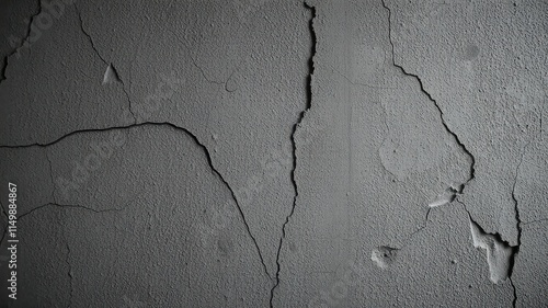 Wallpaper Mural A textured grey wall with prominent cracks and fissures showing signs of age and deterioration Torontodigital.ca