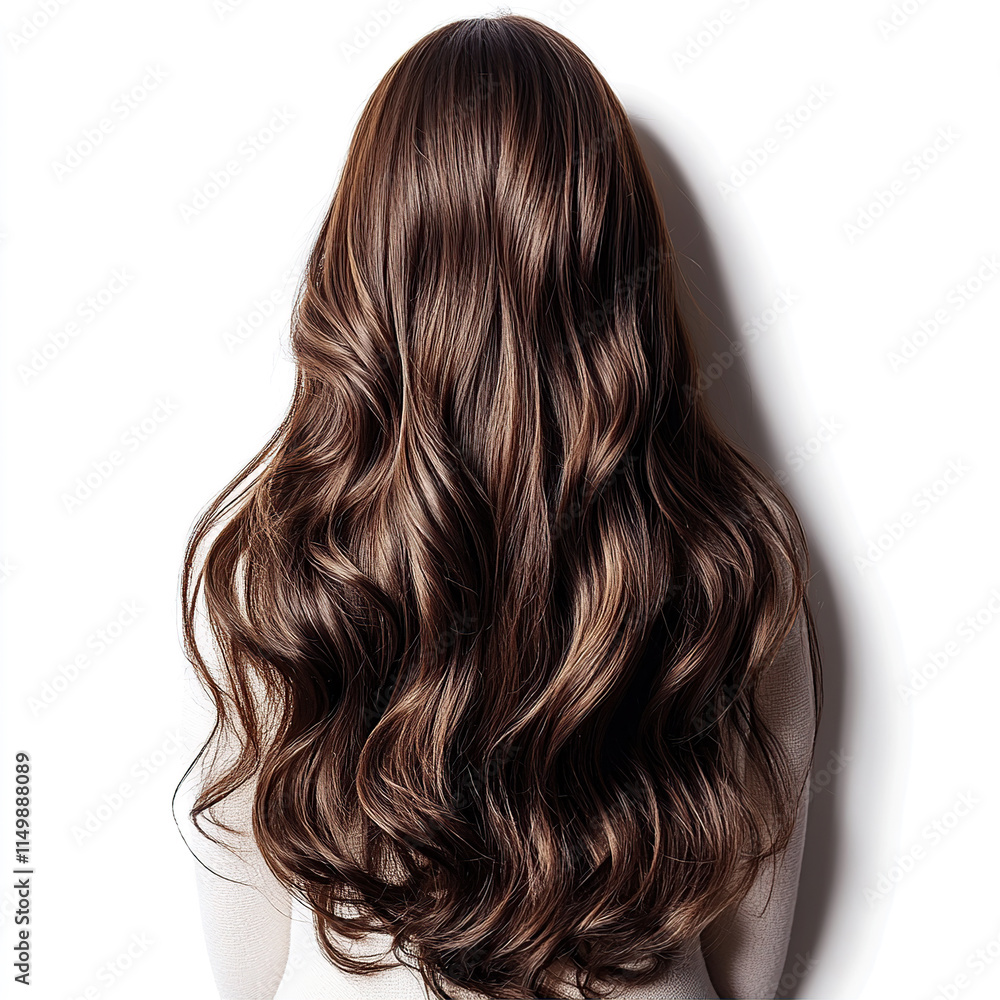 Naklejka premium long hair isolated on white