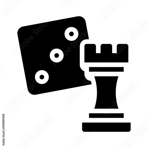 Tableau sur toile chess glyph icon