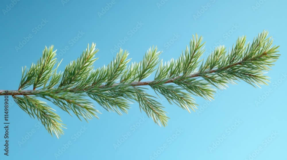 Sprig of evergreen tree against a blue sky. Sprig of evergreen tree against a blue sky.