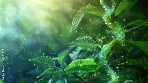 Young Sprout Agricultural Technology, Scientific Research Banner, Organic Digital Background