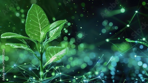 Young Sprout Agricultural Technology, Scientific Research Banner, Organic Digital Background
